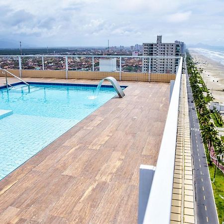 Apto C Wi-Fi A Beira-Mar Na Praia Jardim Real Sp Appartamento Praia Grande  Esterno foto