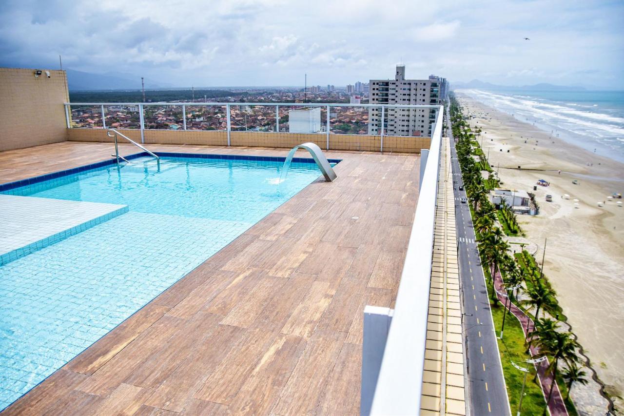 Apto C Wi-Fi A Beira-Mar Na Praia Jardim Real Sp Appartamento Praia Grande  Esterno foto